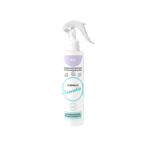 Cloud Talk spray in twee formaten, een groot en een klein flesje, met een poederachtige, frisse en klassieke geur. Ideaal voor het reinigen van oppervlakken en het snel opfrissen van textiel, thuis en onderweg.